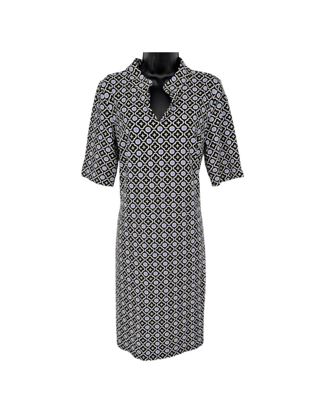 Talbots Geometric Stretch Sheath Dress Office Professional Career Preppy Medium